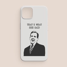 Offo The Office She Said Esprili Micheal Scott Tasarımlı iPhone 13 Pro Max Telefon Kılıfı