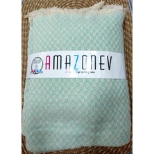 Amazon Ev Naturel Tek Kişilik Pike Takımı-Yeşil Krem