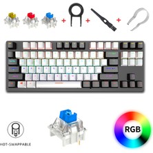 Sarftech Leaven K550 Rgb Beyaz/siyah K550 Mavi Blue Switch Mekanik Gaming Oyuncu Klavyesi