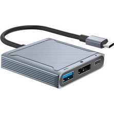 Apera NR33 Apple MacBook Uyumlu 3in1 Display Port Hub Adaptör 8k 60hz Type-C USB Pd 100W Cep Telefonu Şarj Aleti