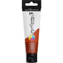 Daler Rowney System 3 Akrilik Boya 150ML 221 Burnt Sienna