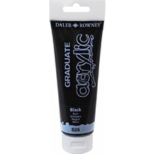 Daler Rowney Graduate Siyah Akrilik Boya 120 ml 026