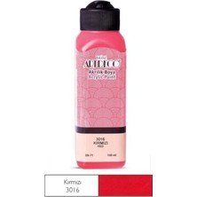Artdeco Kırmızı Yeni Formül Akrilik Boya 140ML