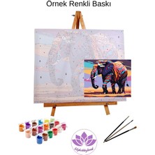 Lilyhobbyland Renkli Baskılı Sayılarla Boyama Hobi Seti (Çerçeveli) 50X65 Cm: Portre