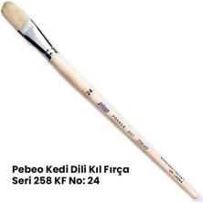 Pebeo Yağlı Boya Fırçası Beyaz Kıl Kedi Dili Seri 258KF No 24