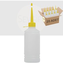 Sevgift Plastik Da ml alık Kapaklı 250 ml Çok Amaçlı Plastik Yağdanlık - 25 Adet Piset Numune Sıkma Şişesi