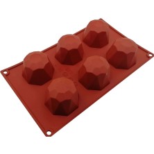 Depposite 6 Bölmeli Silikon Kek Kalıbı 29X17 cm