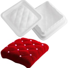 Gurmender Silikon Kapitone Kek Kalıbı 16X16X5.3 cm