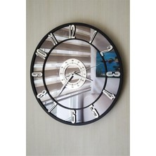 Yc Melonni Gerçek Aynalı Duvar Saati 40 cm Image Modern Salon Füme