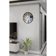 Yc Melonni Gerçek Aynalı Duvar Saati 40 cm Image Modern Salon Füme