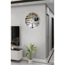 Yc Melonni Gerçek Ayna Duvar Saati 40 cm Image Lüks Modern Salon Füme