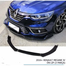 Renault Megane 4 Ön Lip Parlak Siyah 3 Prç Kulaklı Abs Kolay Kurulum