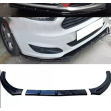MKG Otomotiv Ford Tourneo Courier Ön Lip Parlak Siyah 3 Prç Kırılmaya Dayanıklı Abs