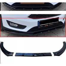 Ford Focus Mk3 Mk3.5 Ön Lip Parlak Siyah 3 Prç Kırılmaya Dayanıklı Abs