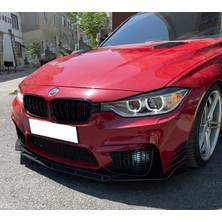 Bmw F30 F32 F36 M3 M4 Ön Lip Parlak Siyah 3 Prç Brabus Kırılmaya Dayanıklı Abs