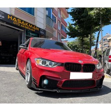 Bmw F30 F32 F36 M3 M4 Ön Lip Parlak Siyah 3 Prç Brabus Kırılmaya Dayanıklı Abs