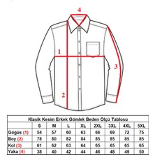 Dicotto Beyaz Armür Desenli Rahat Kesim Uzun Kol Erkek Gömlek Tek Cepli Klasik Regular Fit