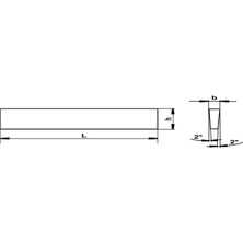 Fett 3X16 (5/8'')X160MM Pld DIN4964E Hss Trapez Kesitli Kesme Kalemi