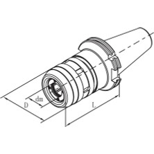 Fett SK40-C32-105 Harlingen Sk DIN69871 Rulmanlı Tutucu
