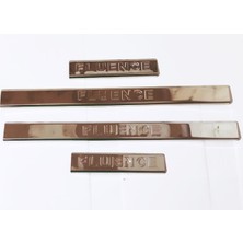 ZNZ Oto Aksesuar Renault Fluence Krom Kapı Eşik Koruması 4 Parça 2010-2013 Arası Paslanmaz Çelik