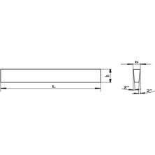 Fett 2,5X10 (3/8'')X160 Poldi DIN4964E Hss Trapez Kesitli Kesme Kalemi