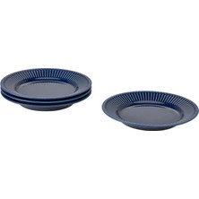 IKEA 16 Parça Strımmıg Yemek Takımı 4 Kişilik Meridyendukkan Parlak Mavi Renk Modern Set-Stoneware