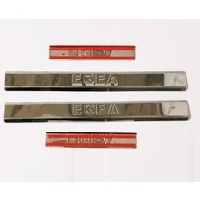 ZNZ Oto Aksesuar Fiat Egea Hb Krom Kapı Eşik Koruması 4 Parça 2015 ve Üzeri Paslanmaz Çelik