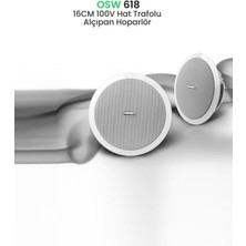 L-Sound OSW-618 Alçıpan Tavan Hoparlörü - 15 Watt 100 Volt Hat Trafolu 16 cm (8 Inch)