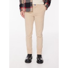 Fred Mello Normal Bel Normal Paça Slim Fit Taş Erkek Pantolon FM23W15PU