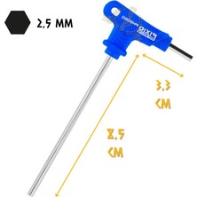 Fixio Saplı Avuç Içi T Alyan Anahtar - 2.5 Mm.