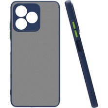 Pilanix Realme C53 Kılıf Renkli Kenarlı Buzlu Kamera Korumalı Hux Kapak