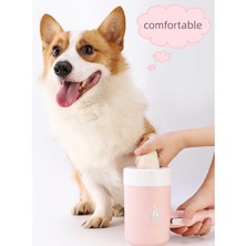Raikou Taşınabilir Pet Ayak Yıkama Açık Seyahat Otomatik, Kedi Köpek Ayak Pati Temizleme Aleti Pembe