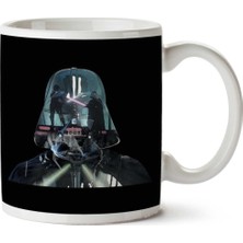Art Hediye Darth Vader Battle Silhouette Star Wars Iki Tarafı Baskılı Kupa Bardak