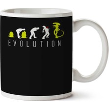 Art Hediye Evolution Of Alien Funny Iki Tarafı Baskılı Kupa Bardak