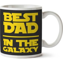 Art Hediye Star Wars Best Dad In Galaxy Iki Tarafı Baskılı Kupa Bardak