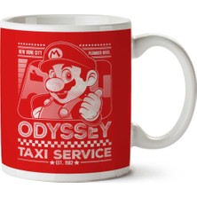 Art Hediye Super Mario Odyssey Taxi Service Iki Tarafı Baskılı Kupa Bardak
