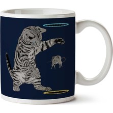 Portal Cat Get That Mouse Iki Tarafı Baskılı Kupa Bardak