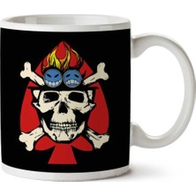 Art Hediye Fire Fist Aces Jolly Roger One Piece Iki Tarafı Baskılı Kupa Bardak