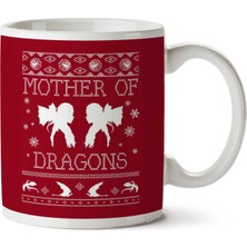 Art Hediye Mother Of Dragons Daenerys Targaryen Christmas Knit Pattern Iki Tarafı Baskılı Kupa Bardak