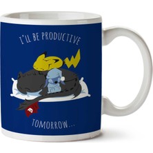 Pyjama Slumber Party Pikachu Toothless Stitch Iki Tarafı Baskılı Kupa Bardak