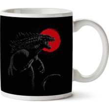 Godzilla Destroy Iki Tarafı Baskılı Kupa Bardak