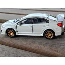 Top Rock Store Lisanslı Subaru Wrz Stı Çek Bırak Model Metal Araba (1:34) 43693D Beyaz