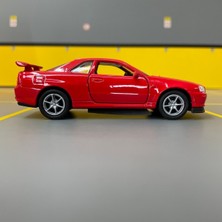 Top Rock Store Nissan Skyline Gt-R R34 1/36 Ölçek Diecast Metal Model Araba Oyunca Araba