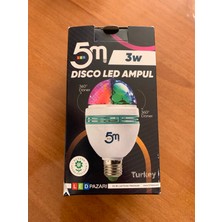 5M Disco LED Ampül 3W 360 Döner