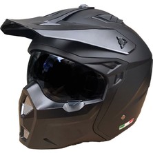 Sway X1-X Seul Mat Siyah Modüler Kask - Xxl