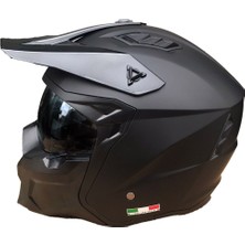 Sway X1-X Seul Mat Siyah Modüler Kask - Xxl