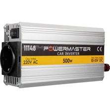 Powermaster PM-11148 12 Volt 500 Watt Modified Sınus Inverter 12V 220V Dönüştürücü Soğutucu Fanlı