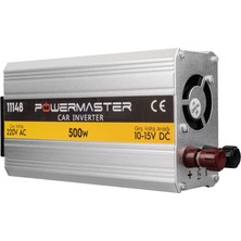 Powermaster PM-11148 12 Volt 500 Watt Modified Sınus Inverter 12V 220V Dönüştürücü Soğutucu Fanlı