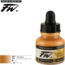 Daler Rowney Likit Akrilik Pistole Mürekkebi Fw Ink 29.5 ml 667 Raw Sienna