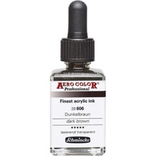 Schmincke Aero Color Airbrush Akrilik Mürekkep 28 ml 606 Dark Brown